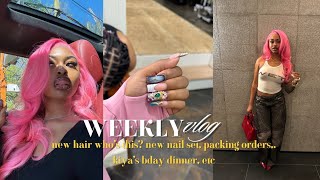 WEEKLY VLOG  new hair whos this  maintenance  packing orders  etc [upl. by Anitnuahs927]