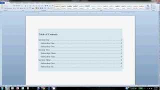 How to Create a Table of Contents in Word [upl. by Obellia]