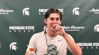 Red Savage  Michigan State Hockey  on “embarrassing” loss to Boston College [upl. by Reseda114]