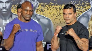 Evander Holyfield vs Vitor Belfort  FULL STARE DOWN VIDEO  Triller Fight Club [upl. by Waldo]