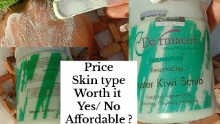 Dermacos Luster Kiwi Scrub Honest review Best Scrub for Oil SKIN [upl. by Griffin560]