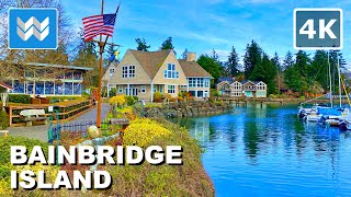 4K Downtown Bainbridge Island Winslow Washington USA  Walking Tour Vlog amp Travel Guide [upl. by Eniamurt]