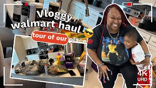 vlog  mini apartment tour  walmart haul 🛒✍🏽 [upl. by Essinger]