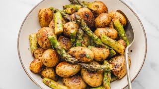 How To Make Roasted Potatoes and Asparagus [upl. by Nilhtac]