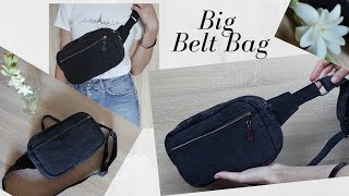 How to make a Fanny PackBig Zipper Denim Belt BagWaist Pouch sewing tutorialDIY Sling BagHip Bag [upl. by Mcevoy94]