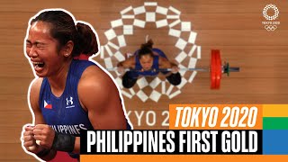 Philippines win their first ever gold medal 🏋️‍♀️  Tokyo Replays [upl. by Katt]