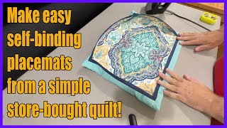 StoreBought Quilt Hack 5 SelfBinding Placemat [upl. by Arihday89]