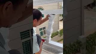 Corridor marble carved railing installation process [upl. by Harbed]