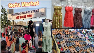 Ahmedabad Famous amp Cheapest Street Shopping😍 Gota Shopping Market AhmedabadNeharunagar wala Market [upl. by Aniela8]