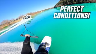 WAKEBOARDING IN PERFECT CONDITIONS [upl. by Alberta446]