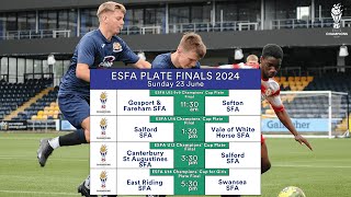 ESFA PLATE FINALS 2024  DAY 2 [upl. by Aiehtela]