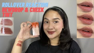 ROLLOVER REACTION DEWDROP LIP amp CHEEK TINT  TEST KETAHANAN  REVIEW [upl. by Whitcomb740]