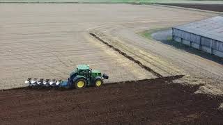 JOHN DEERE 6250R PLOUGHING WITH LEMKEN JEWEL8 6 FURROW [upl. by Attennod]