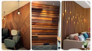 Home Decor Inspiring Wooden Wall Paneling Design  Wall Decorating Ideas  Wood Wall Art PVC Panel [upl. by Jaye778]