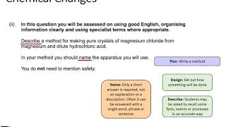 AQA GCSE Exam Paper 1 Topic 4 Chemical Changes [upl. by Berck828]