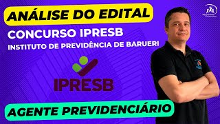 UrgenteConcurso IPRESB  Instituto Previdência de Barueri  Agente Previdenciário  Análise ipresb [upl. by Burdett]