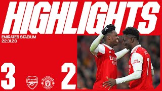 HIGHLIGHTS  Arsenal vs Manchester United 32  Nketiah 2 Saka [upl. by Elay]