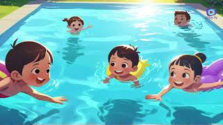 Swimming in the Sea l Summer Splash kidsrhymes poem nurseryrhymesong [upl. by Carlota]