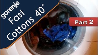 Gorenje W7203 Senso Care washing machine  Cottons 40°  Part 2 [upl. by Redvers169]