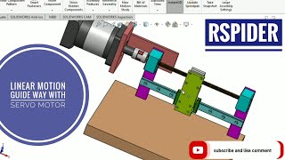 solid works how to assembly linear motion guide way with servo motor [upl. by Leahcimnaj]