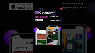 Countdown Day Counter Widget for iPhone  lock screen widget and home screen widget [upl. by Faubion]