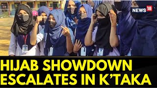 Karnataka News  Hijab Controversy Updates  Hijab Row In Karnataka Escalates Further  News18 [upl. by Atnuahsal]