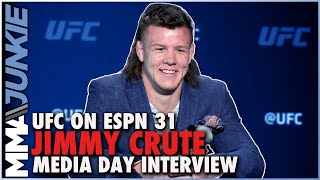 Jimmy Crute moves past odd TKO loss to Anthony Smith  UFCVegas44 media day [upl. by Anstice]