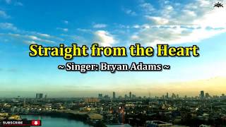 Karaoke Cover  STRAIGHT FROM THE HEART  Bryan Adams Karaoke Version [upl. by Neelyak340]