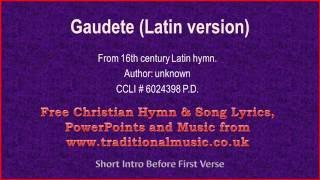 GaudeteLatin version  Christmas Carols Lyrics amp Music [upl. by Ettevy653]