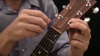 How To Put New Strings On An Acoustic Guitar Steel String [upl. by Yekcim479]