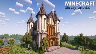 Minecraft How to build a Medieval Library  Minecraft Tutorial [upl. by Euhsoj]