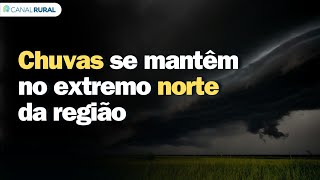 Previsão do tempo  Norte  Chuvas se mantém no extremo norte da região [upl. by Ettore]