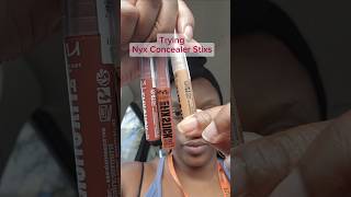 ✨️Trying a concealer only makeup look with the new nyx pro concealer stixs✨️nyxcosmetics [upl. by Gnouhp]