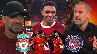 Liverpool vs Toulouse 51 Five Star Win💥Jurgen Klopp And Trent AlexanderArnold Reaction🔥 [upl. by Suilienroc]