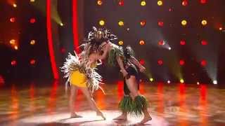 Jungle Tahitian Dance  Lauren and Mark All Star [upl. by Sabelle344]