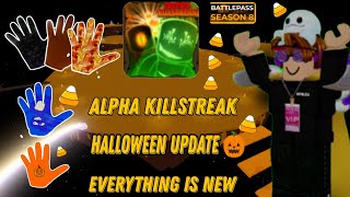 Alpha killstreak  Halloween update showcase  Roblox [upl. by Cynthla]