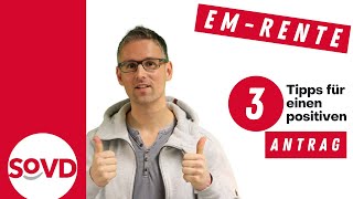 EMRente beantragen  3 Tipps für einen positiven Ausgang [upl. by Hartman]