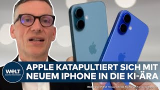 APPLE TechGigant setzt mit neuem iPhone 16 auf KI KlappSmartphone könnte künftig folgen [upl. by Hally]