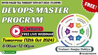 Free Live Webinar On DevOps Master Program 4 Hours Live DevOps Training With Sanjay Dahiya devops [upl. by Mindi282]