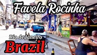 Welcome to Favela Rocinha  Rio de Janeiro Brazil 🇧🇷 [upl. by Idou]