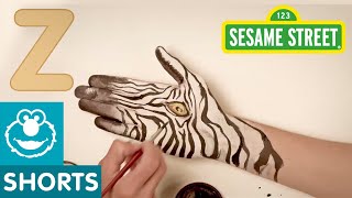 Sesame Street Z is for Zebra  Hand Painting [upl. by Deloria]