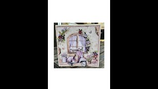 Stamperia Lavender 6x6 Card [upl. by Rosati]