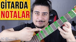 GİTAR NOTALARI ÖĞRENME  Gitarda Nota Yerleri Gitar Dersi 1 [upl. by Ketti]