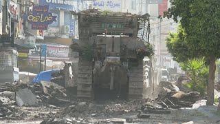 Streets deserted shops closed in West Bank as roads razed in Israeli military raids [upl. by Ennaillij]