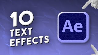 Top 10 TEXT EFFECTS In AFTER EFFECTS With NO PLUGINS [upl. by Collete]