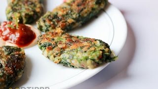 Palak amp Paneer Kebabs  Hara Bhara Kebab  Veg Kebabs [upl. by Nohsyar]