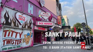 Hamburg 汉堡  Große Freiheit 36 to U Bahn station Sankt Pauli [upl. by Wit]