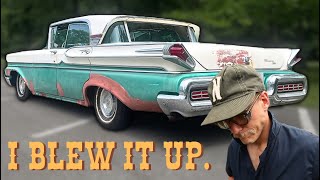 ABANDONED 1958 Mercury Turnpike Cruiser  FIRST DRIVE IN 30 YEARS [upl. by Trainer]