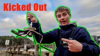 Magnet Fishing Gone Wrong Kicked Out [upl. by Bergen669]