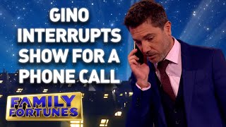 Gino STOPS THE ROUND to take a phone call  Family Fortunes 2023 [upl. by Nivla]